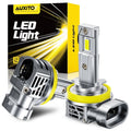 Set of 2 H11 H8 LED Headlight Bulbs for 2025 (120W, Super White)