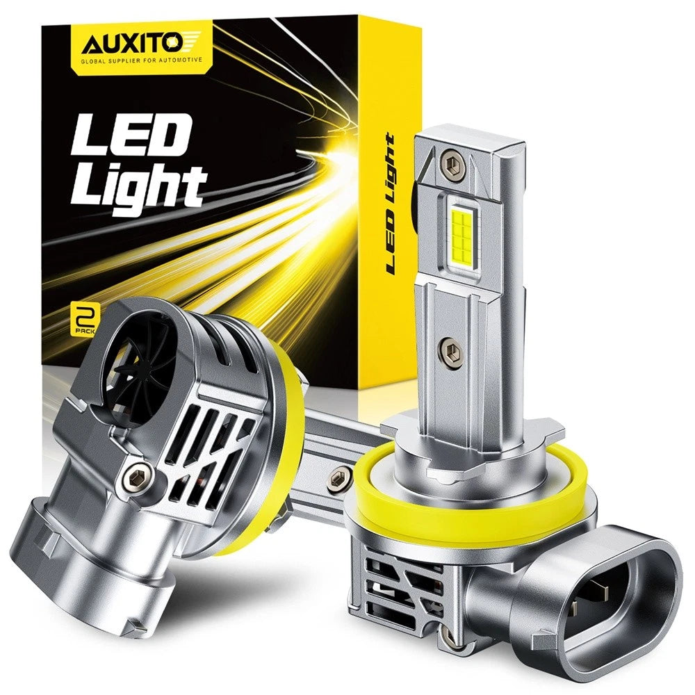 Set of 2 H11 H8 LED Headlight Bulbs for 2025 (120W, Super White)