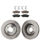 Set of 2 Front Brake Discs and Pads for Pontiac Grand Prix (2004–2008)