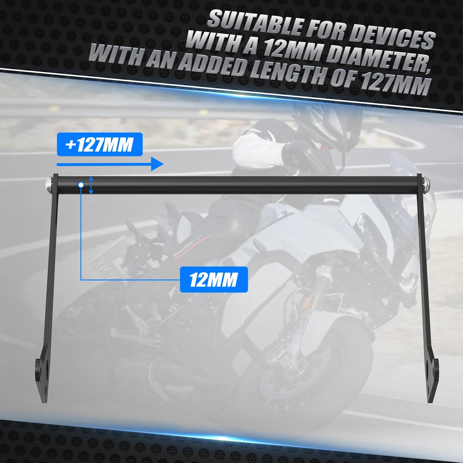 Adjustable 12mm Navigation Bracket for BMW R1200GS/R1200GS Adventure (2013–2018)