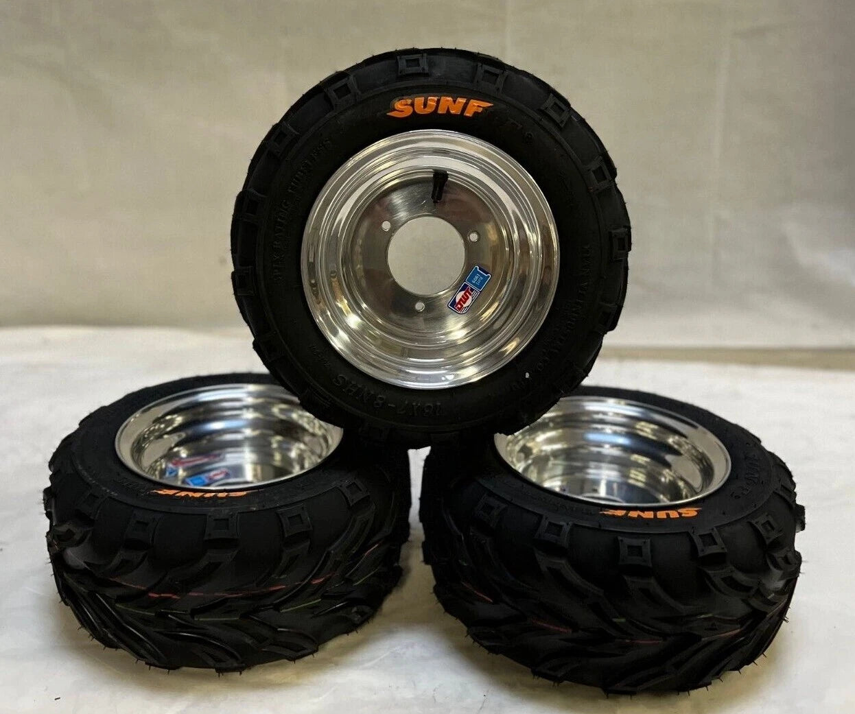 Set of 2 DWT Polished Aluminum Rims for Honda ATC 70 (16x7-8) A004