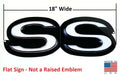Chevrolet Super Sport SS Script Logo Metal Emblem Sign for 1960–1969 Camaro