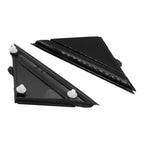 Set of 2 Gloss Black Door Mirror Flag Cover Moldings for Fiat 500 (2012–2019)