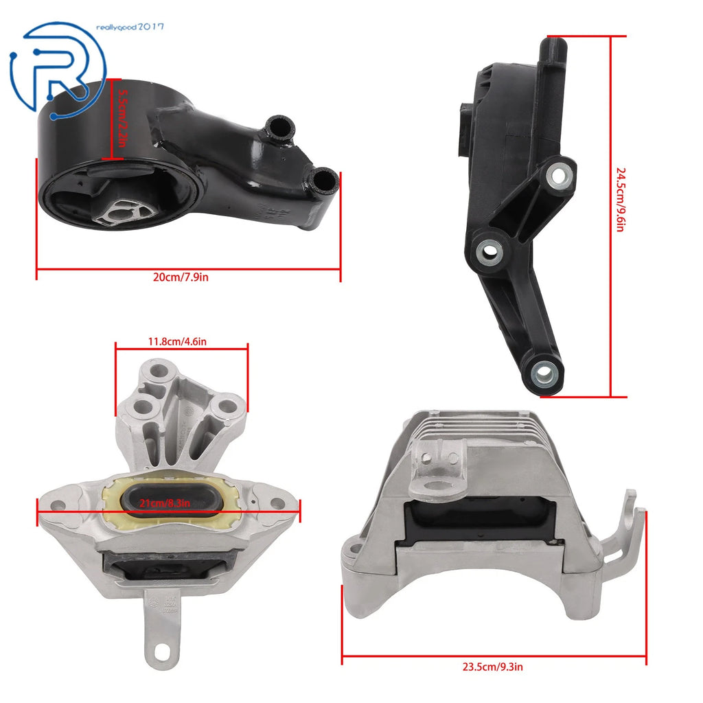 Set of 4 Engine and Transmission Mounts for Chevrolet Cruze (2011-2016)
