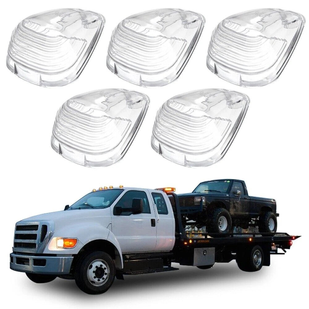 5X Cab Marker Roof Running Light Clear Cover for Ford F-250 F-350