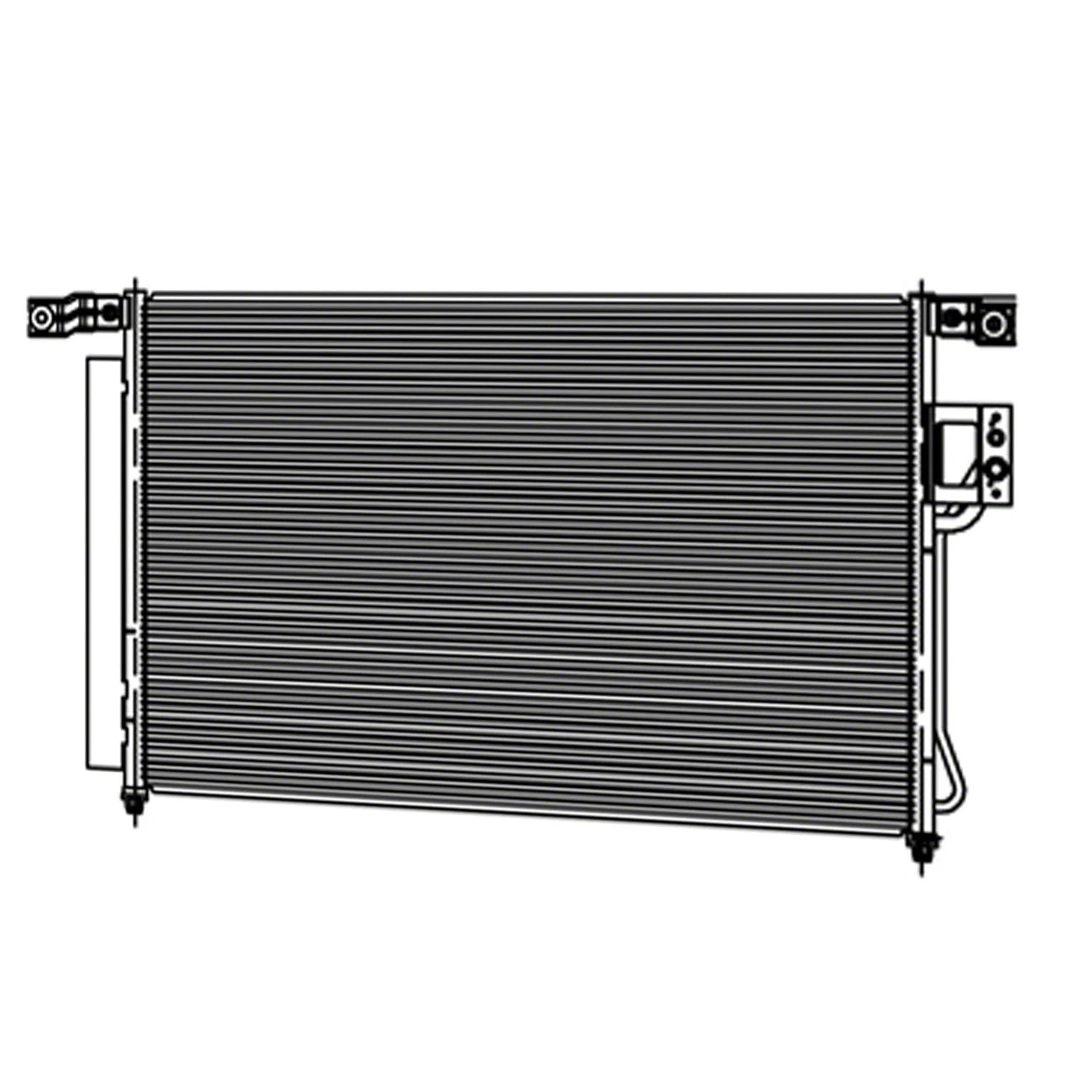 A/C Condenser Replacement w Receiver Drier for Hyundai Santa Fe (2007–2009)