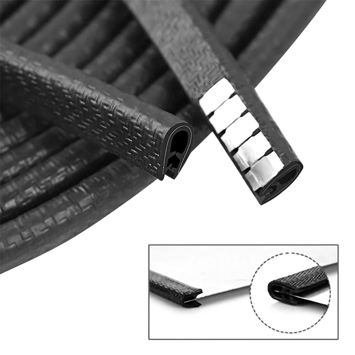 Car Door Edge Guards for 16ft (5M) Rubber U-Shape Edge Trim Protector