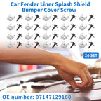 30 Set Fender Liner Splash Shield Bumper Cover Screw for BMW 1 Series (2011)