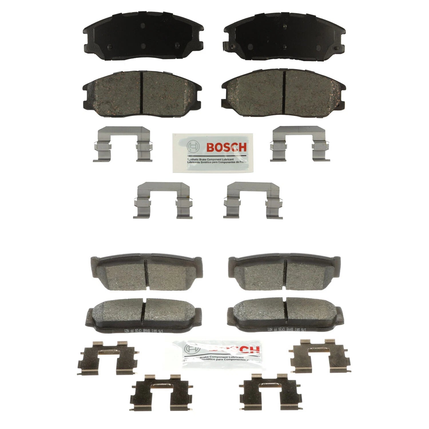 Bosch Blue Ceramic Disc Brake Pads with Hardware Kit for Sorento (2003–2009)