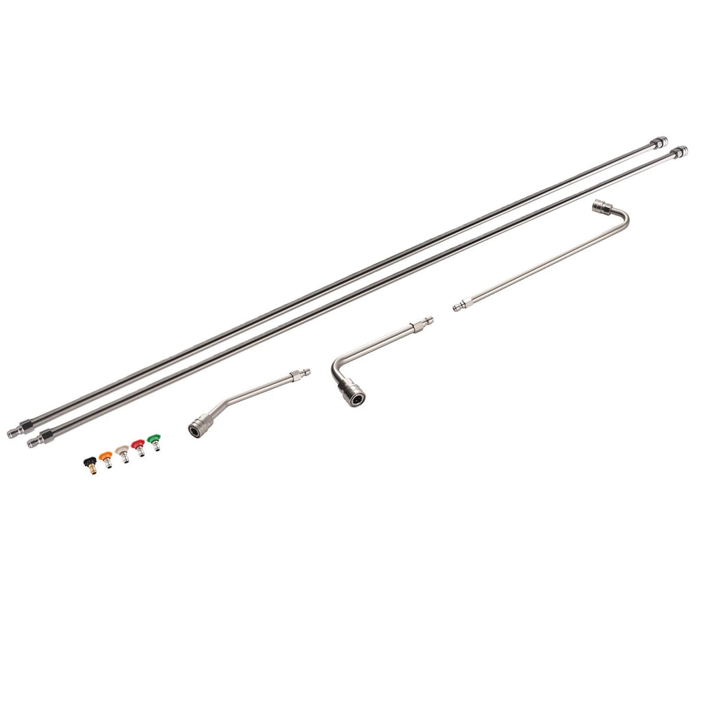 120" Pressure Washer Extension Rod Stainless Steel Gutter Cleaning Tool Kit