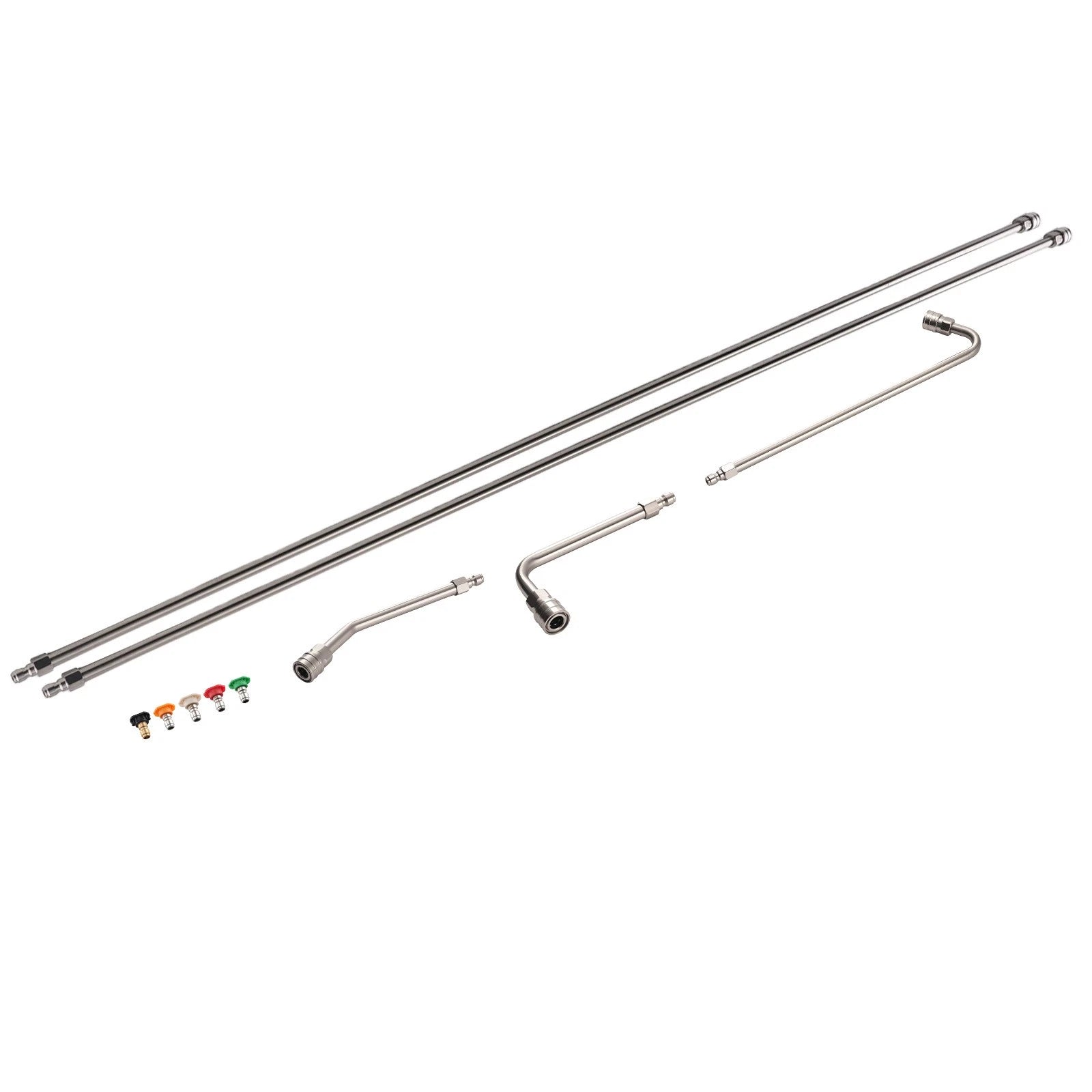 120" Pressure Washer Extension Rod Stainless Steel Gutter Cleaning Tool Kit
