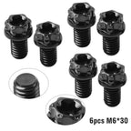 6pcs M6x30mm Titanium Torx Head Flange Bolts for Bicycle Motorcycle