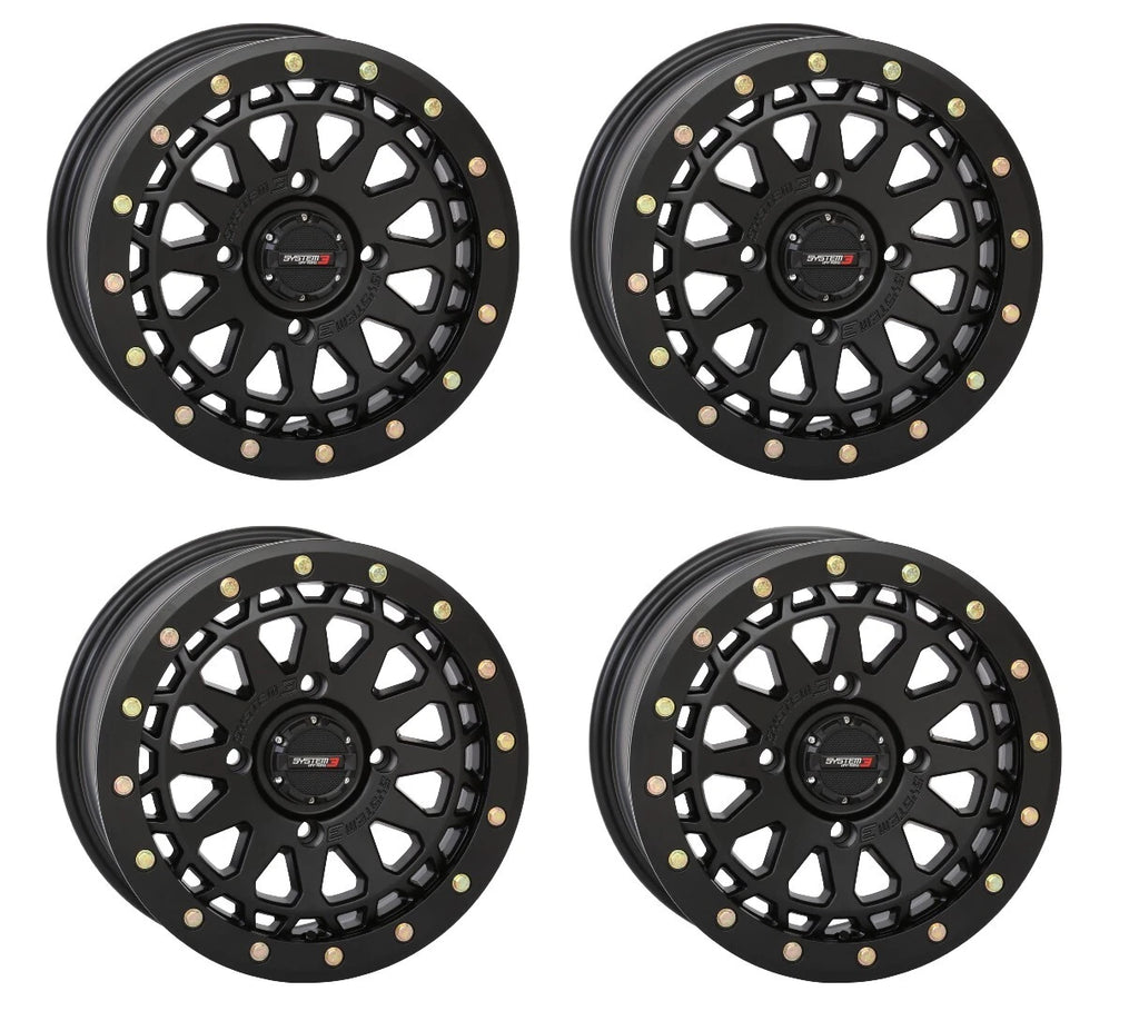 Set of 4 Beadlock Wheels Rims 15x7 5+2 4/137 for Maverick X3 (2017–2023)