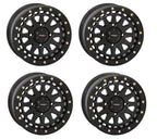 Set of 4 Beadlock Wheels Rims 15x7 5+2 4/137 for Maverick X3 (2017–2023)