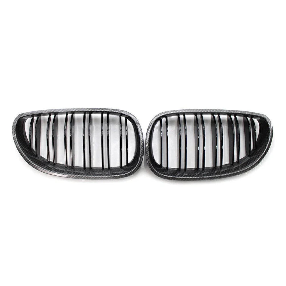 Double Slat Carbon Black Grille for BMW E60 E61 5 Series M5 (2004-2010)