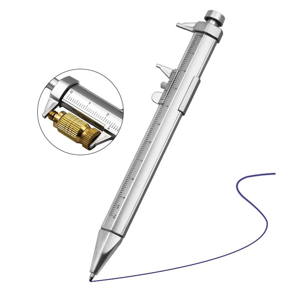 2X Vernier Caliper Gel Pen 0.5mm Tip for Measuring 0-100mm