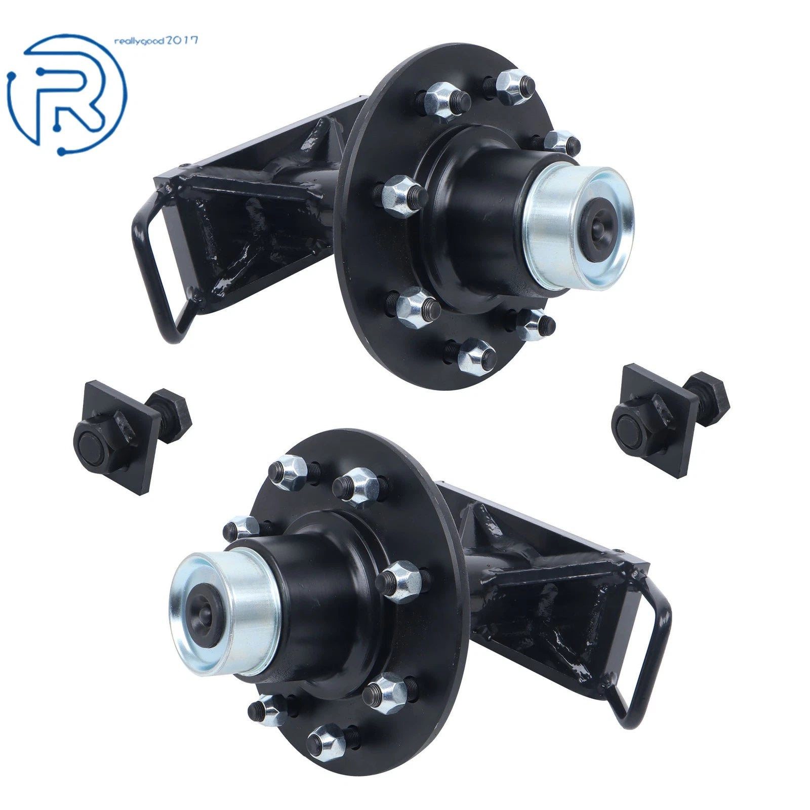 Set of 2 Bolt-on Spindle Kits for Shipping Container Wheels