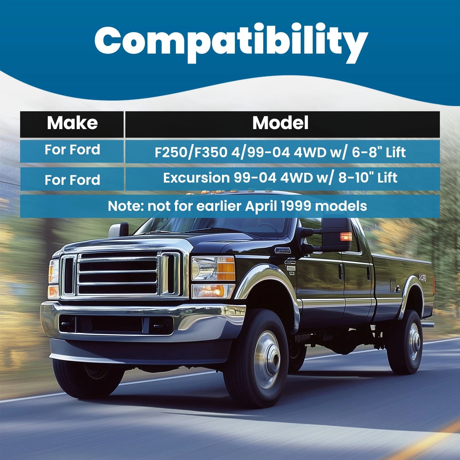 Front Heavy Duty Track Bar Drop Bracket for Ford F250 (1999–2004) 4WD 6-8" Lift