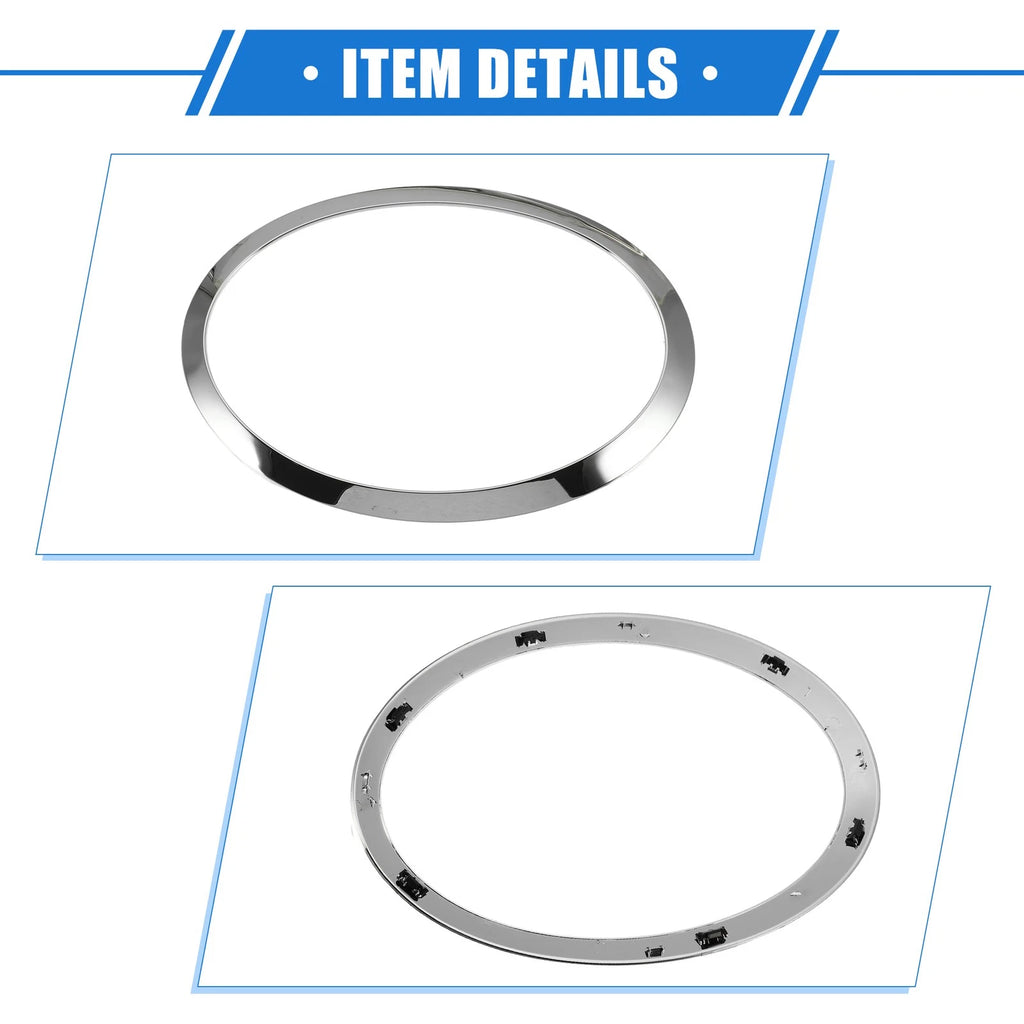 1 Pair Headlight Trim Ring for BMW Mini F55 (2014–2021) Silver Tone