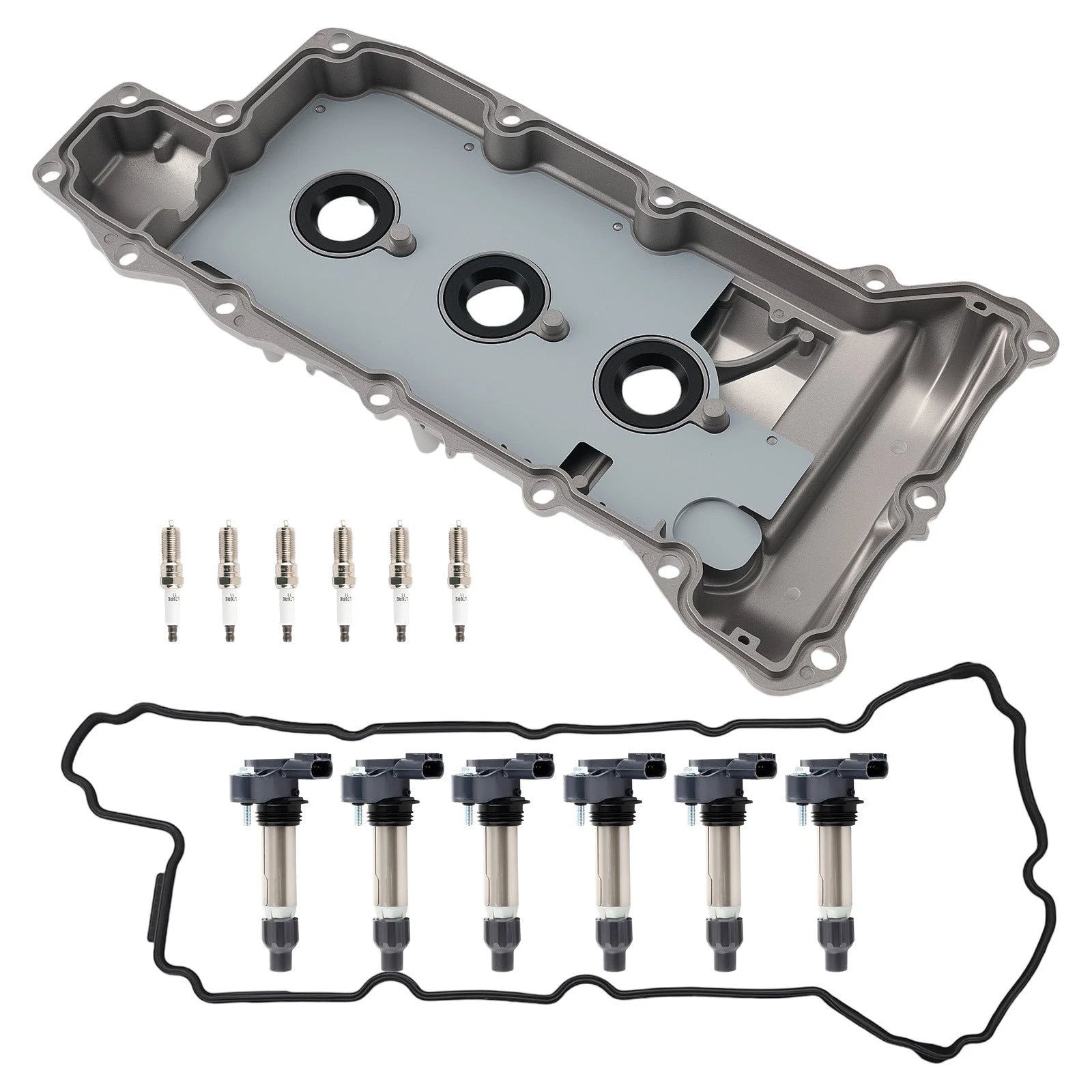 6 Coils Spark Plugs Valve Cover for Buick Enclave LaCrosse (2009–2017)