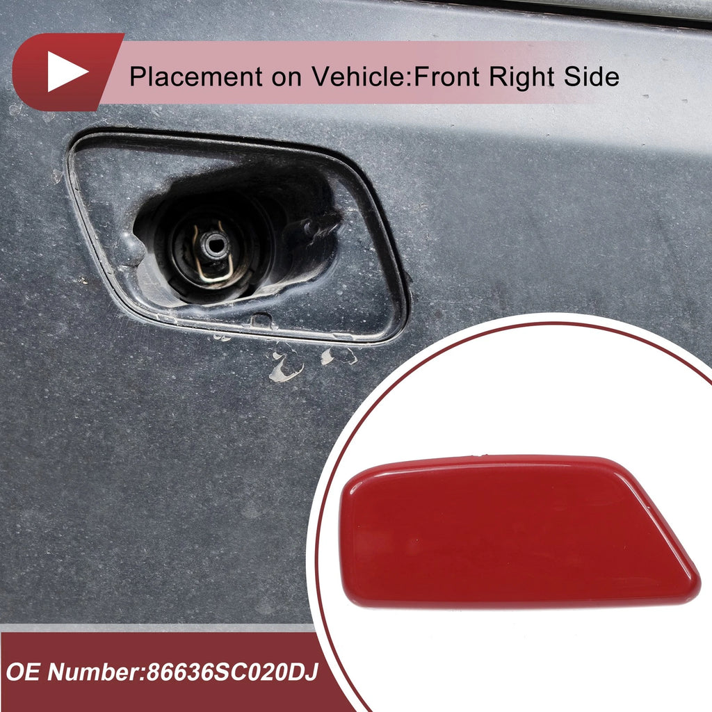 Front Right Washer Nozzle Cover Cap for Subaru Forester (2009–2012) Red