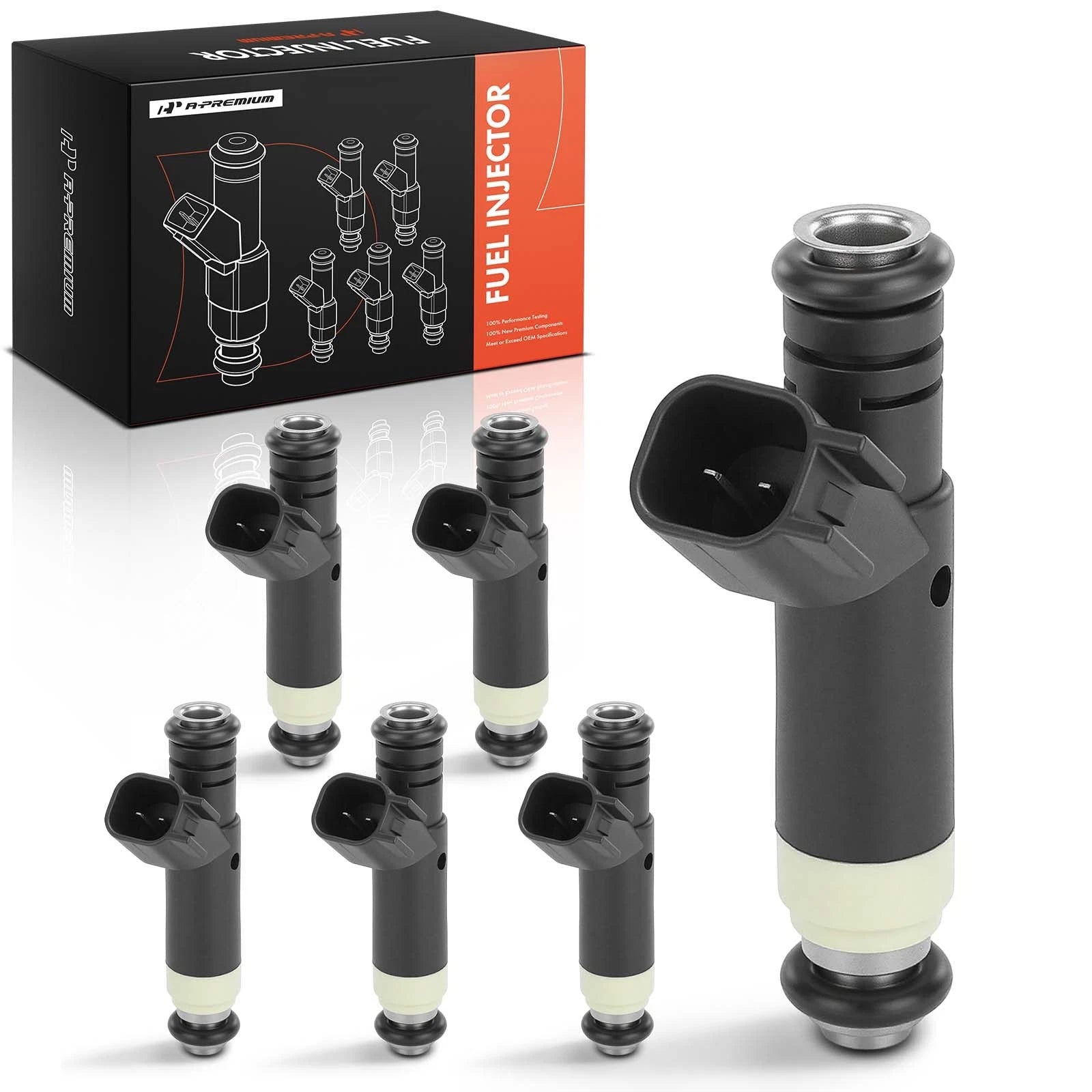 Set of 6 Fuel Injectors for Ford Ranger (2001–2008) Mazda B3000 (2001–2007)