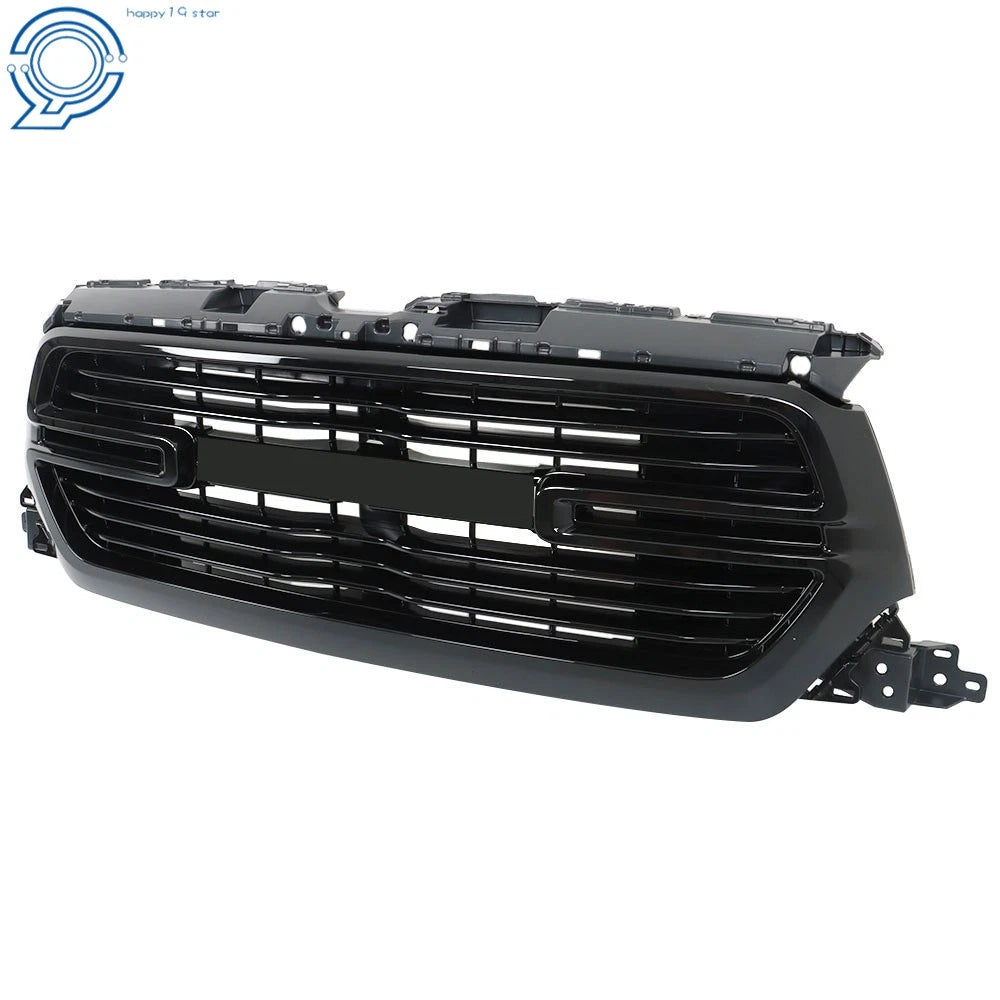Front Upper Grille Assembly for Dodge Ram 1500 (2019–2022) Glossy Black