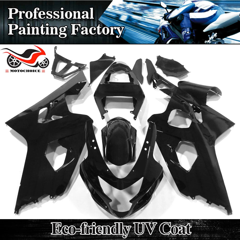 Fairing Kit for Suzuki GSXR600/750 (2004–2005) Glossy Black ABS Bodywork