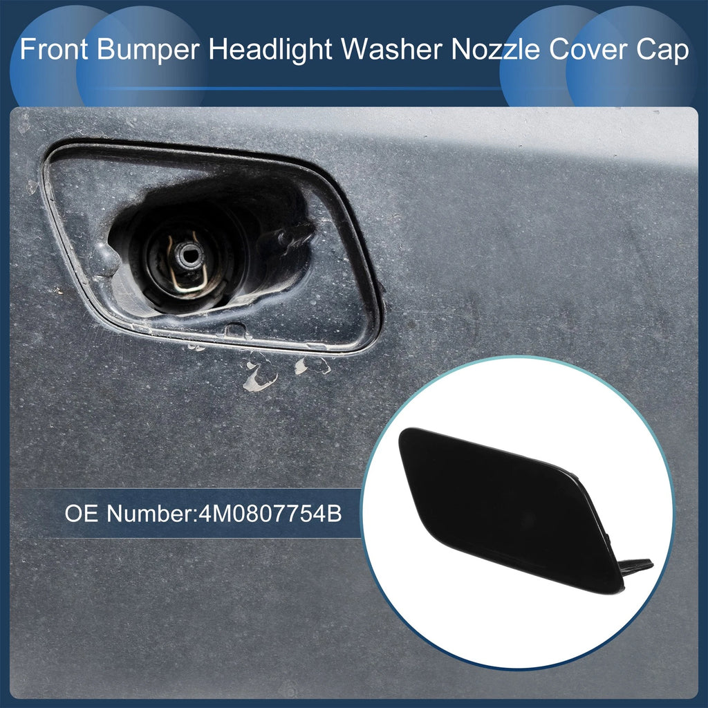 Front Right Washer Nozzle Cover Cap for Audi Q7 (2017–2019) 1Pcs Black