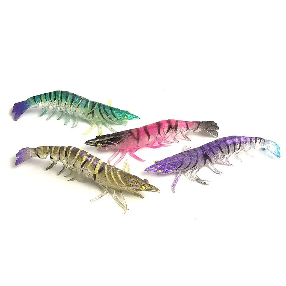 Soft TPE Shrimp Lure 9.5cm with Ballast Weight for Realistic Swim Action