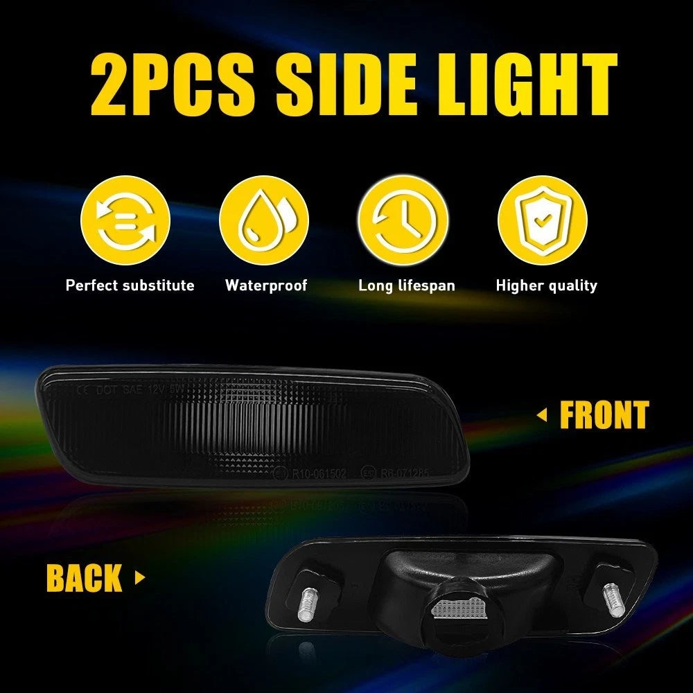 2X Smoked Lens Side Marker Light Housings for Lexus Toyota Prius Scion xA (2004–2009)