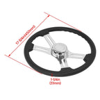 18" Black 4 Spoke Steering Wheel for Freightliner Kenworth Peterbilt Volvo