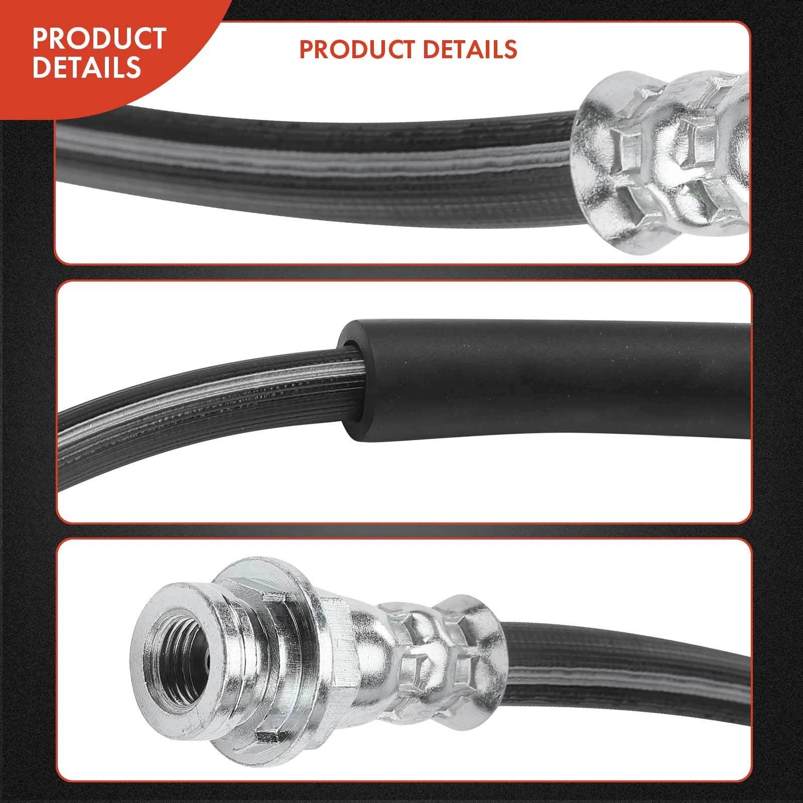 Front Brake Hydraulic Hose for Chevrolet Impala, Caprice (1979–1990)
