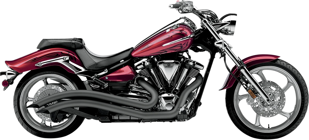 Cobra Speedster Swept Exhaust for Yamaha Raider (2008–2016) Black Pipe