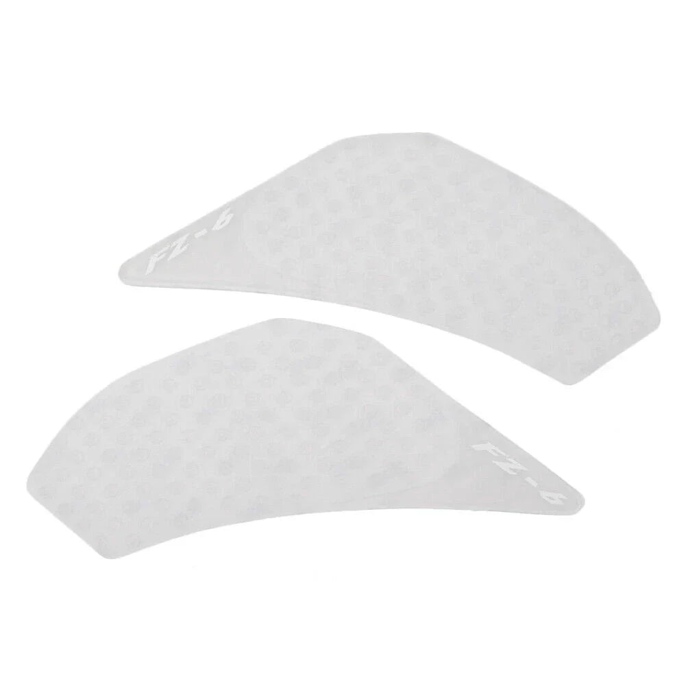 Gas Tank Traction Side Pad Knee Grip Decal White for YAMAHA FZ6 2006-2010