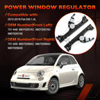 Set of 2 Window Regulators with Motor for Fiat 500 (2012-2019)