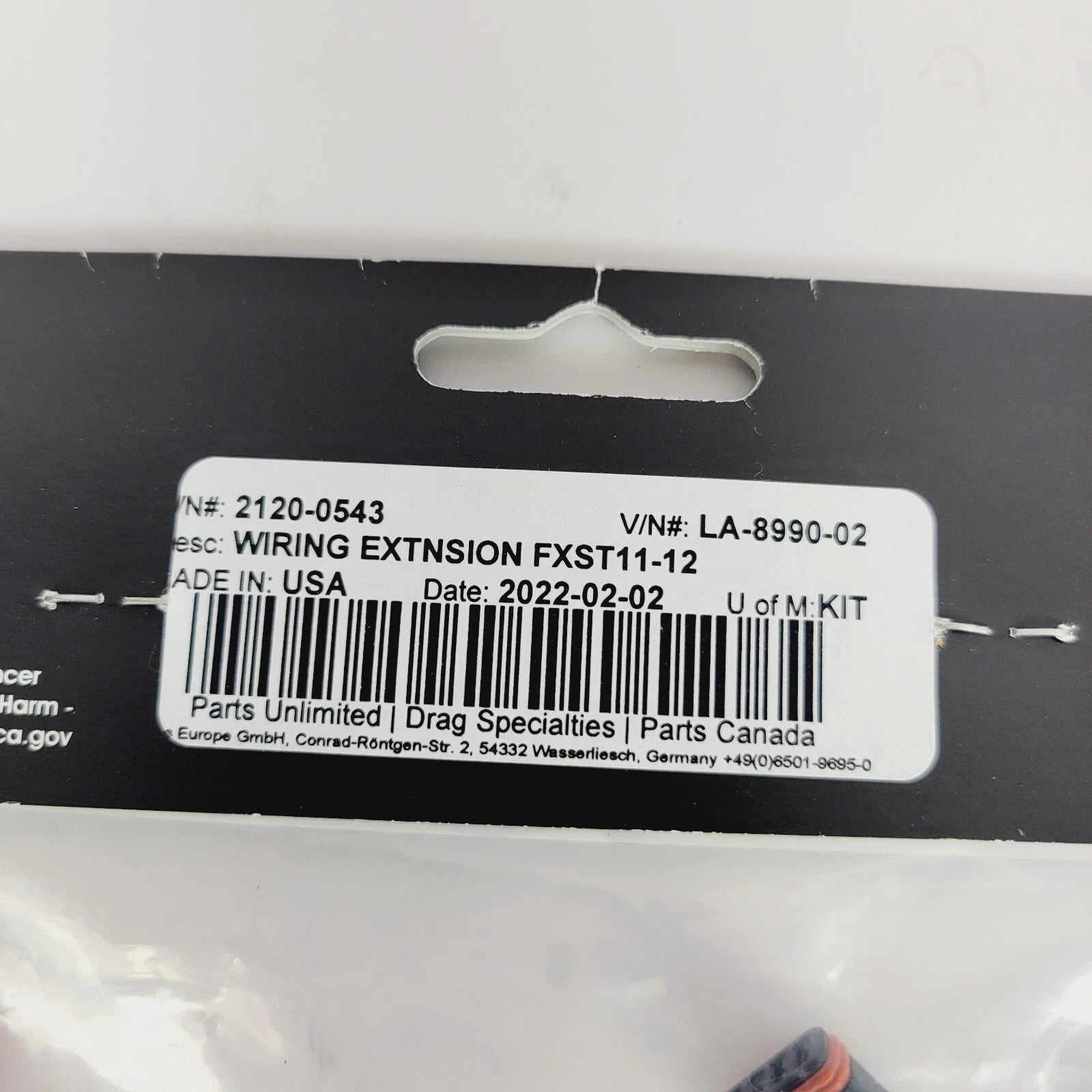 Handlebar Extension Wiring Kit for Harley (2120-0543, LA-8990-02)