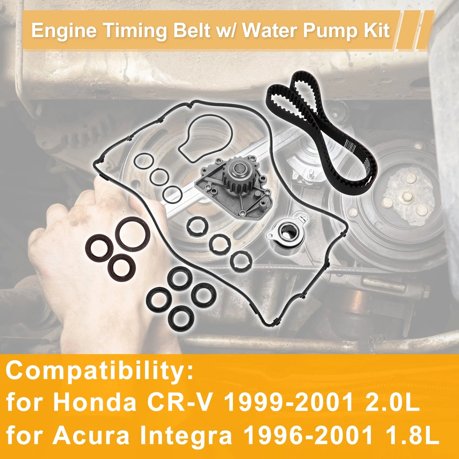 Timing Belt Water Pump Kit for Honda CR-V (1999–2001) No.TCKWP184/VS50362R