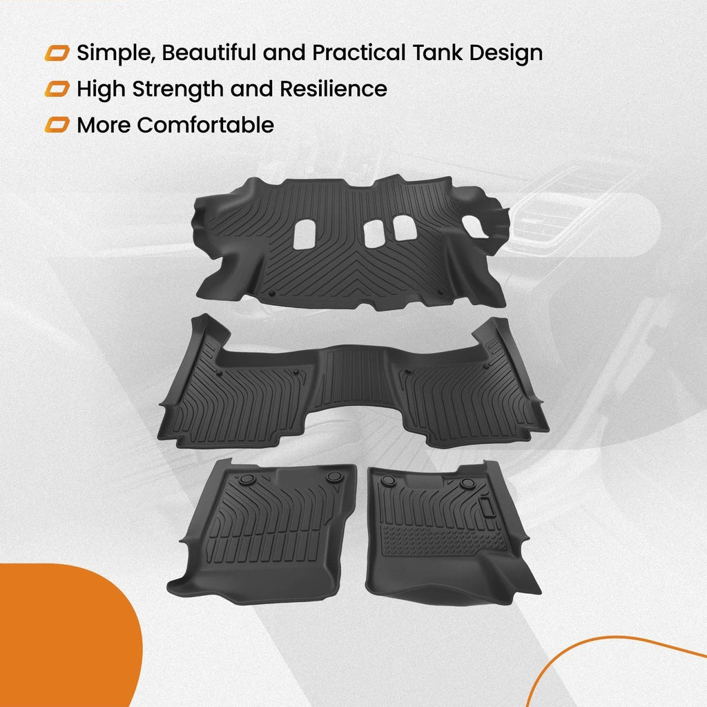 Set of 4 All-Weather TPE Floor Mats for Nissan Armada (2019–2022)