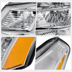 Left Side Headlight Lamp Chrome/Amber for Ford Focus (2008–2011)