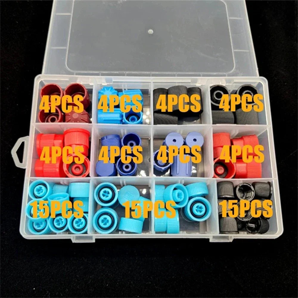 A/C R134a R12 High Low Side Valve Core Dust Caps  Universal Car Repair