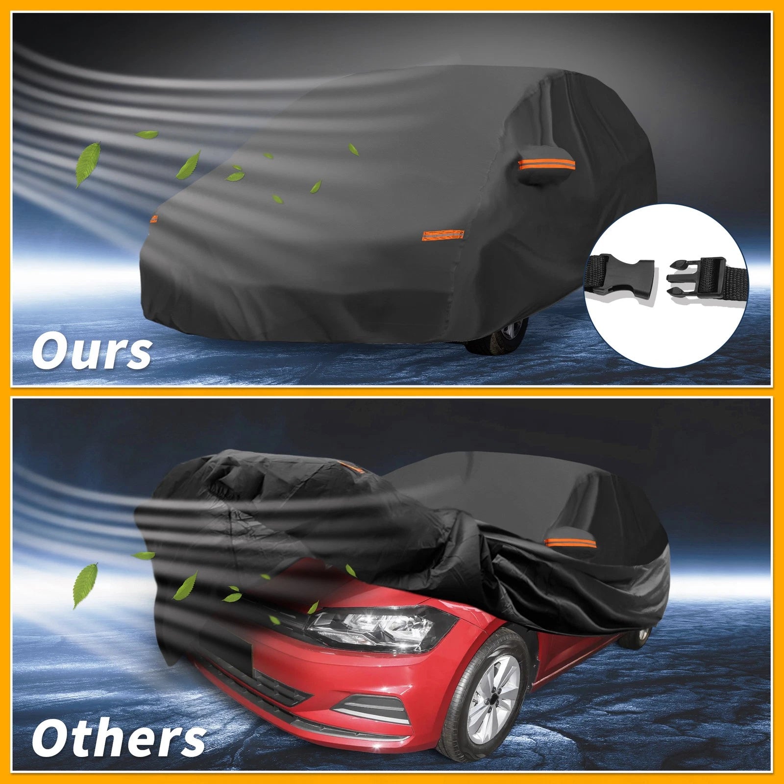 Waterproof Car Cover for Volkswagen Polo Hatchback (2001–2023) 190T-PU