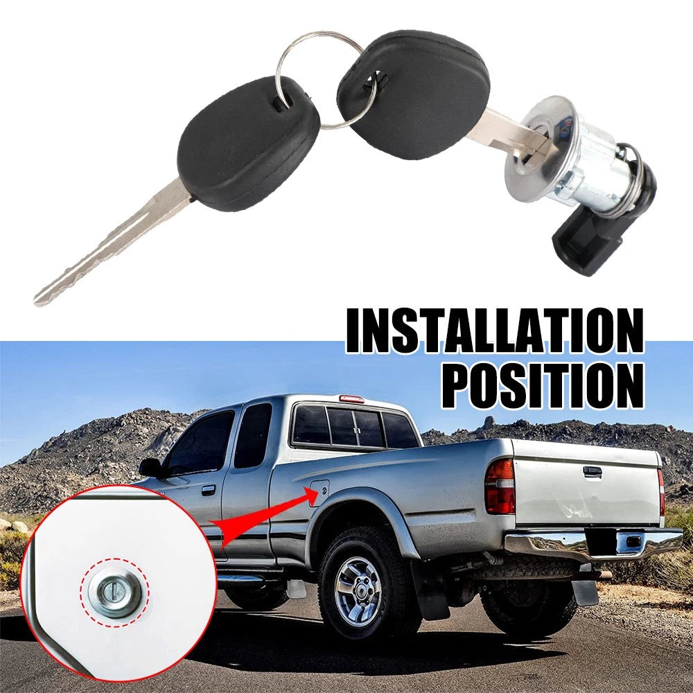 Fuel Door Lock Cylinder with Keys for Toyota Tacoma Tundra (1995–2004)