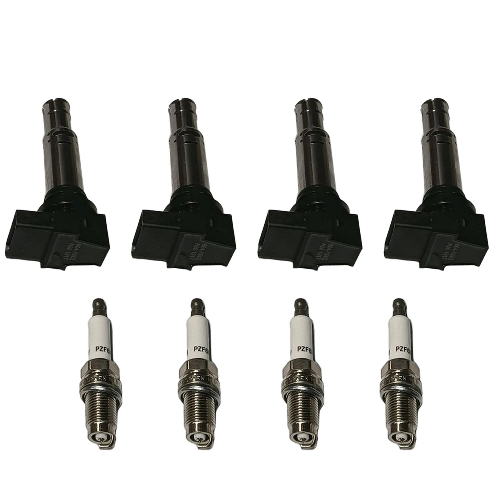 Set of 4 Ignition Coils & Spark Plugs for Volkswagen Polo (2014–2021)