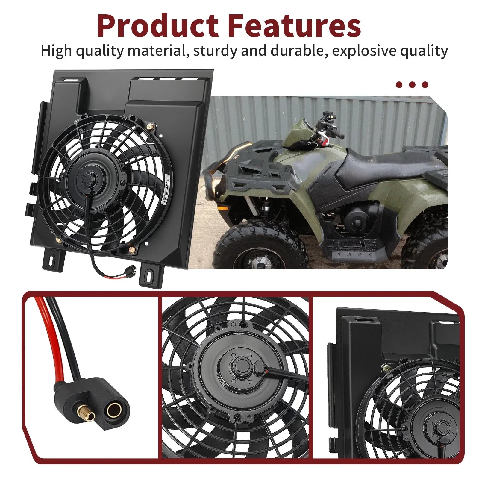 Radiator Cooling Fan Motor for Polaris Sportsman 500 HO 4x4 (2003–2009)