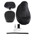 Black Leather Touring Saddle Seat for Harley FLH (2009–2020) 2-Up Foam