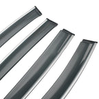 Set of 4 Smoke Window Visors for Acura TL (2009–2014) Chrome Trim