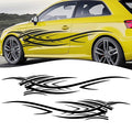 2X Flame Graphics Car Body Side Stickers for Universal Vehicles (94.4in)