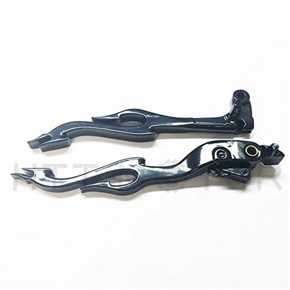 Black Brake Clutch Flame Hand Levers for Honda CBR 954RR (2000–2003)