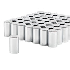 Chrome Cylinder Lug Nut Covers 33mm Thread-On for Set of 60 (60-Pack)